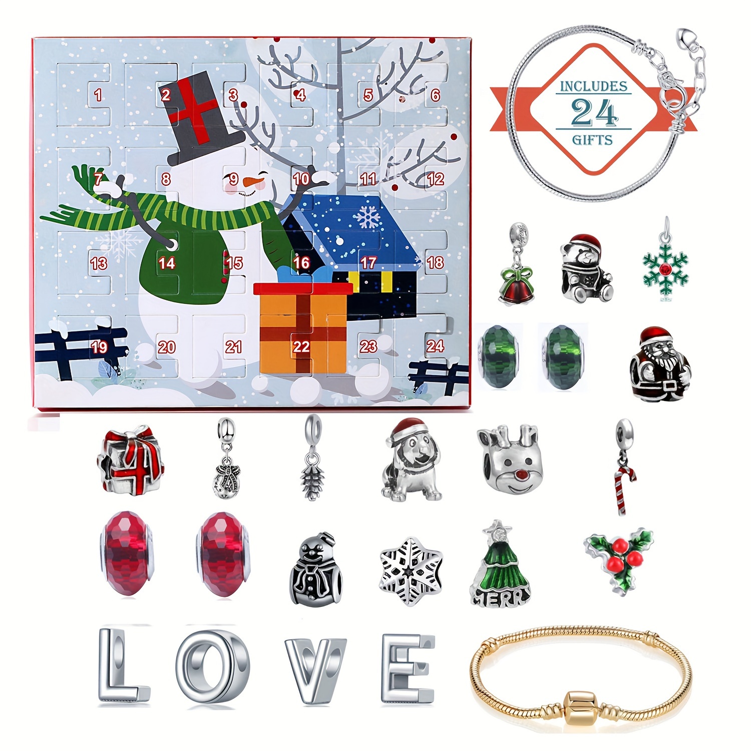 Fine Jewelry & Watches Photos - Snowman Christmas Advent Calendar Bracelet Set