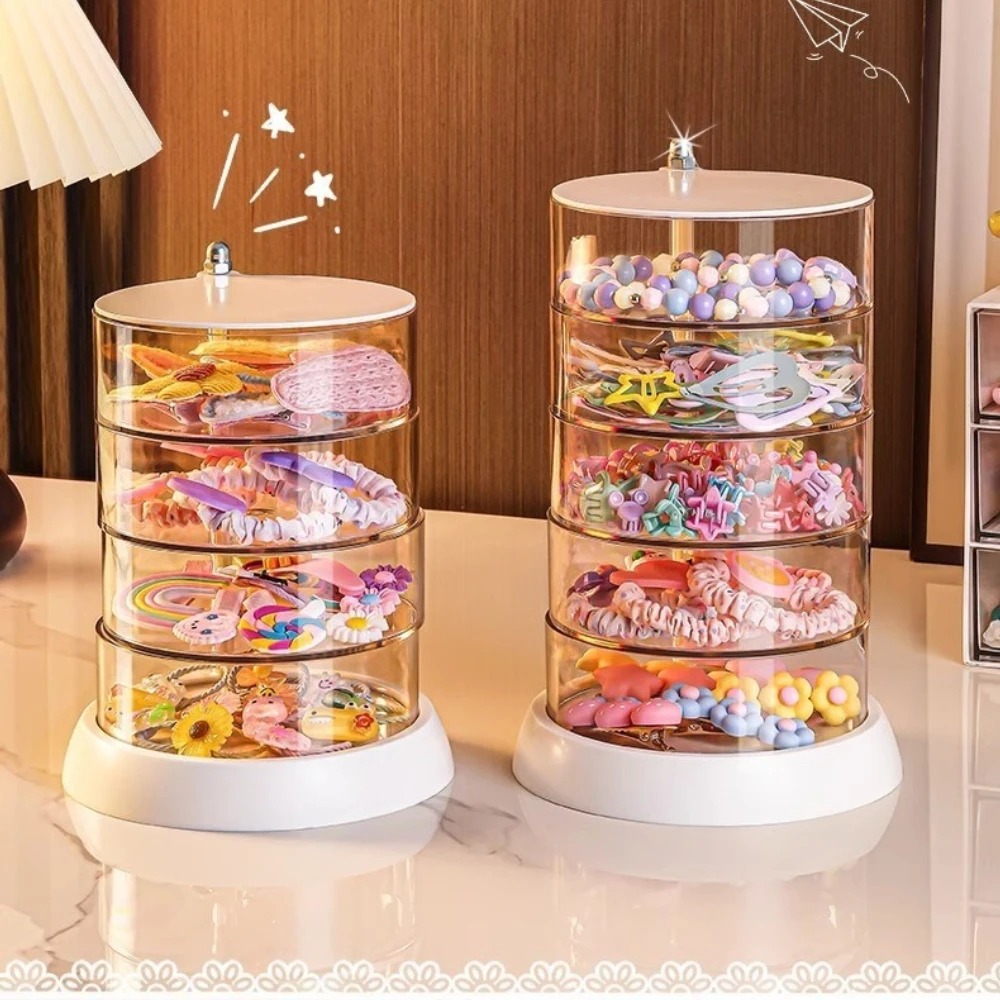 Jewelry & Watches Bench - 360 Rotating Clear Hair Accessory Organizer