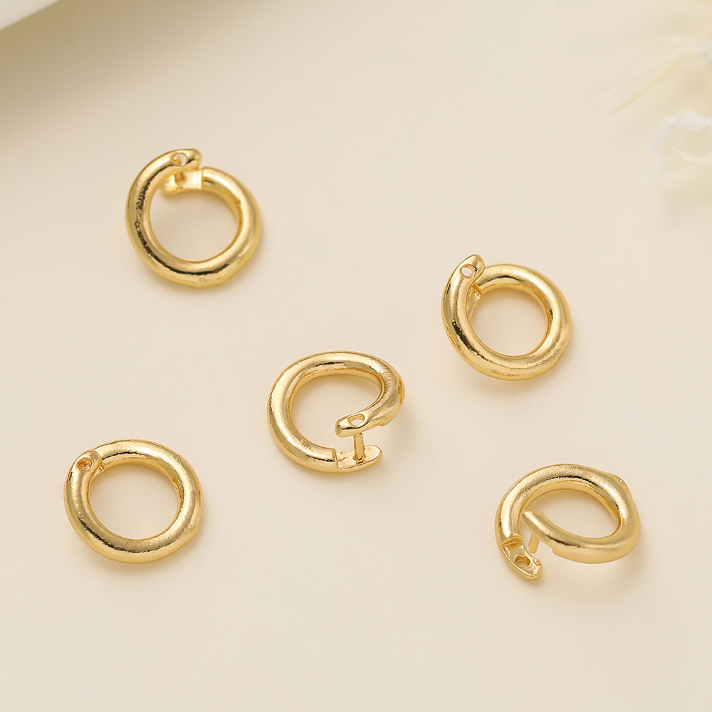 Gold Plated Ring - 10Pcs 14/18K Gold Plated Brass Two