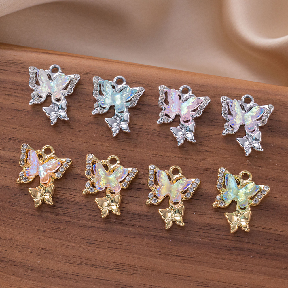 Butterfly Pendant Necklace - 10pcs/Lot Animal Charms Butterfly Shape Pendant