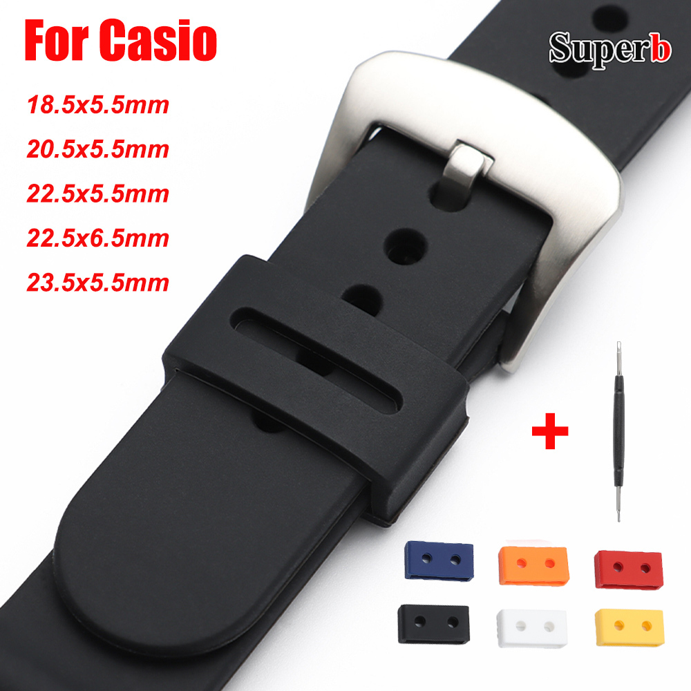 Jewelry Bracelet Watches - For Casio Rubber Ring Watch Strap