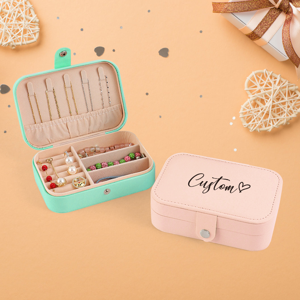 Jewelry & Watches Bench - Personalized Customized Portable Button Jewelry Box