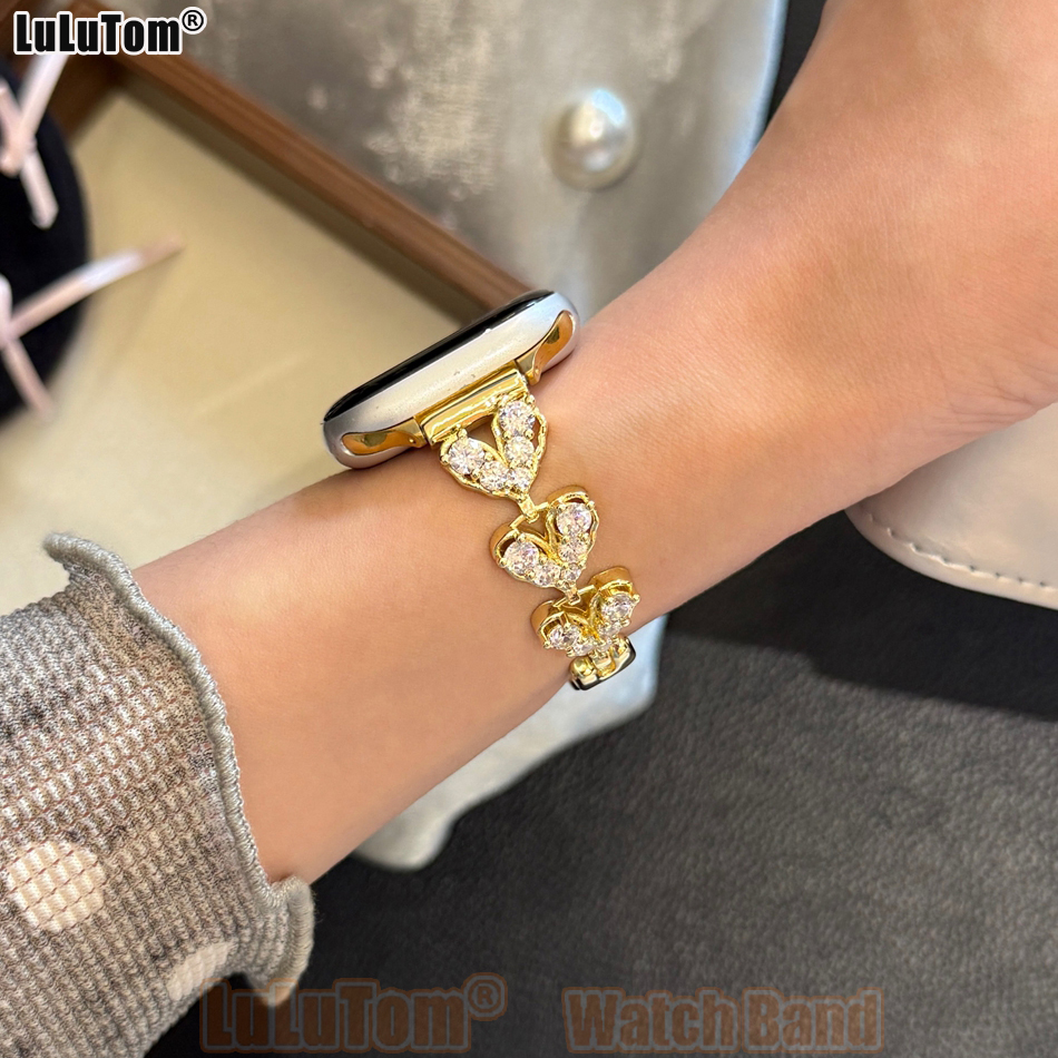Italian Jewelry Watches - Love Diamond Watch Strap for Apple