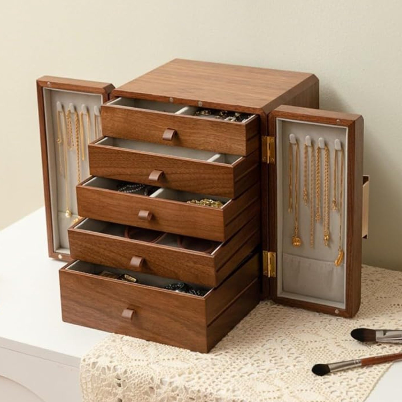 Wooden Jewelry Box New Chinese – Jewelry & Watches Bench recenzja i cena