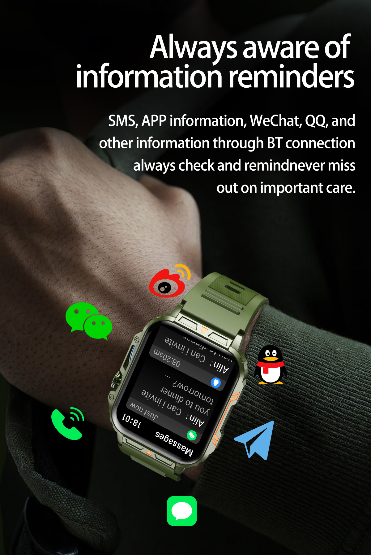 1.91 Outdoor Military Smart Wa – Italian Jewelry Watches recenzja i cena