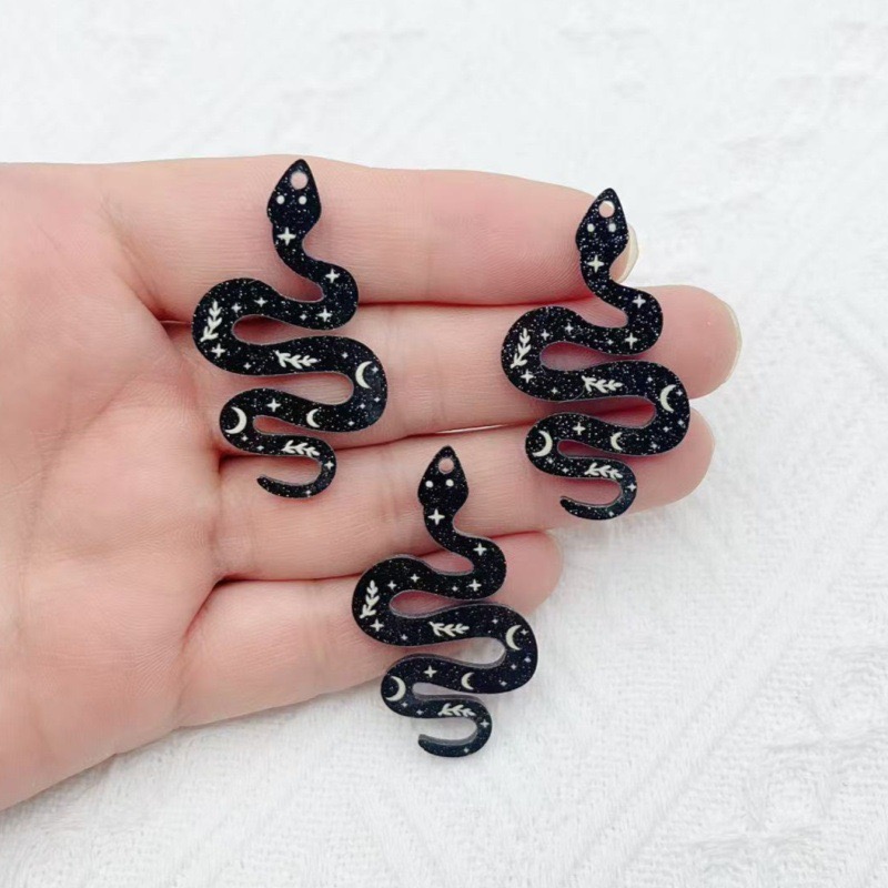 10pcs Acrylic Moon Pattern Bla – Jewelry & Watches Bench recenzja i cena