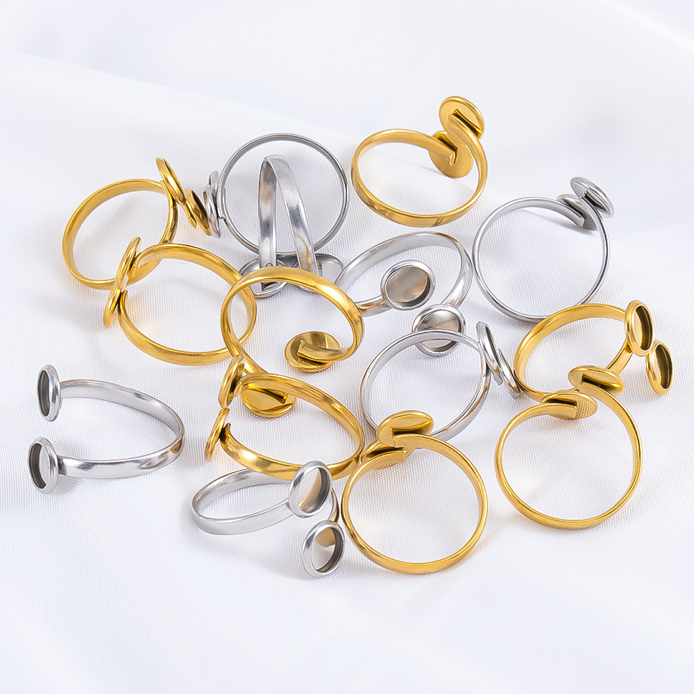 5pcs Stainless Steel Adjustabl – Gold Plated Ring recenzja i cena