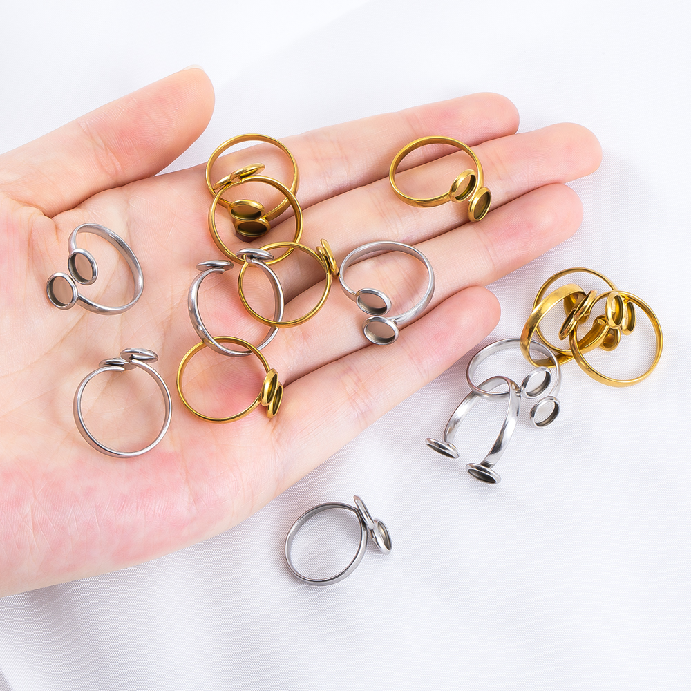 5pcs Stainless Steel Adjustabl – Gold Plated Ring recenzja i cena