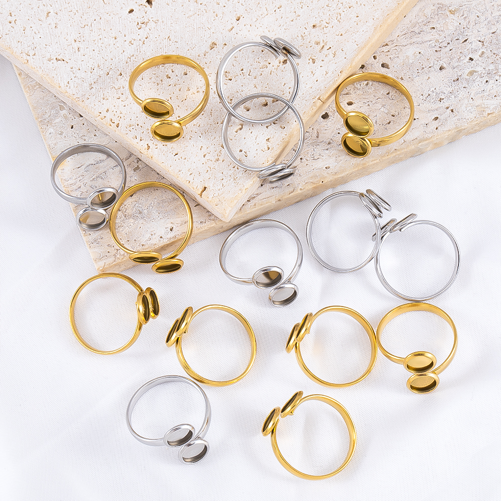 5pcs Stainless Steel Adjustabl – Gold Plated Ring recenzja i cena
