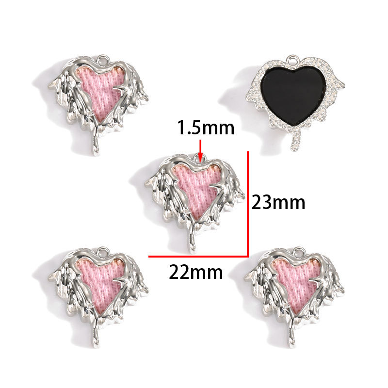 5pcs Mix Pink Y2K Heart Enamel – Butterfly Pendant Necklace recenzja i cena