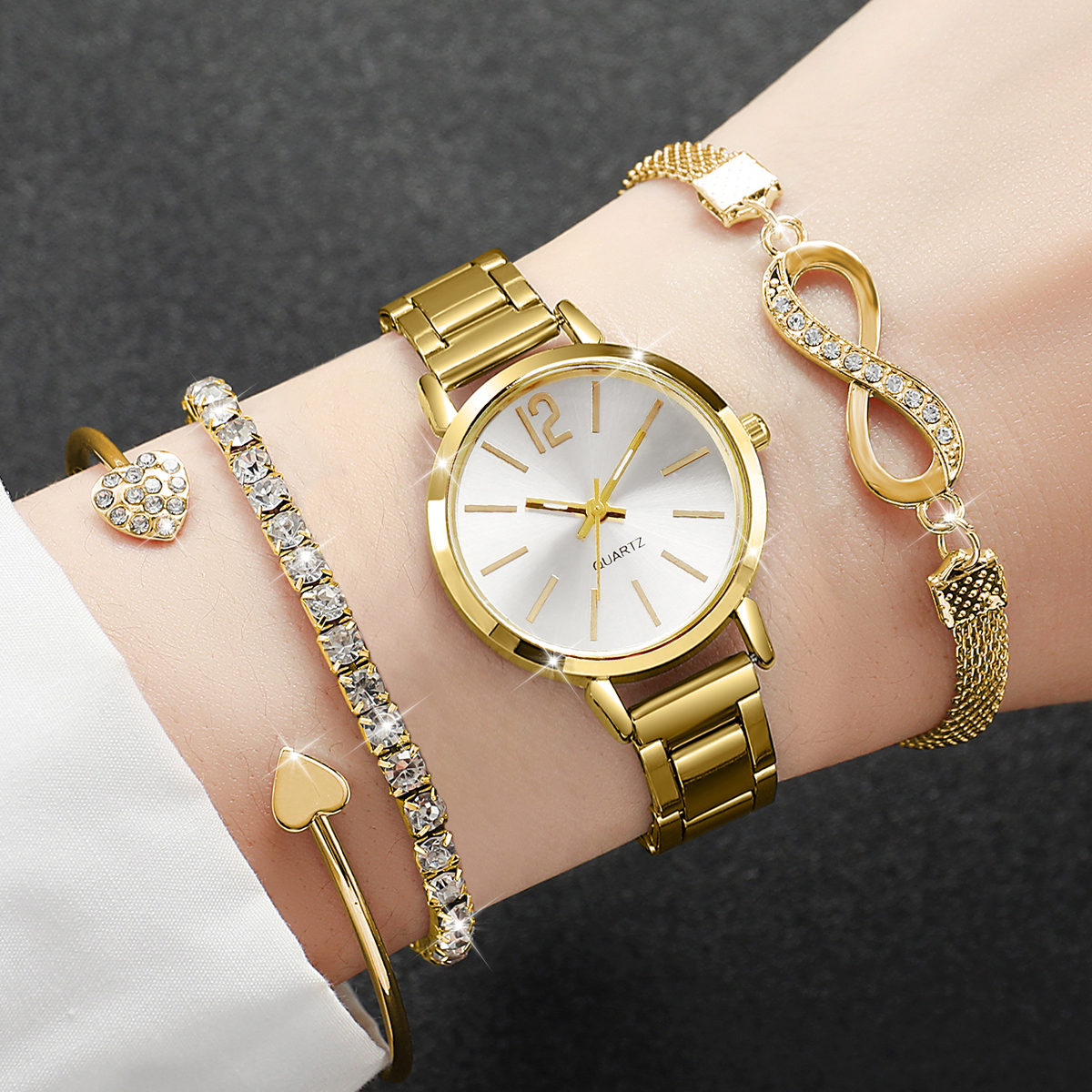 4PCS Fashion Women Watches Dia – Jewelry Diamond Watches recenzja i cena