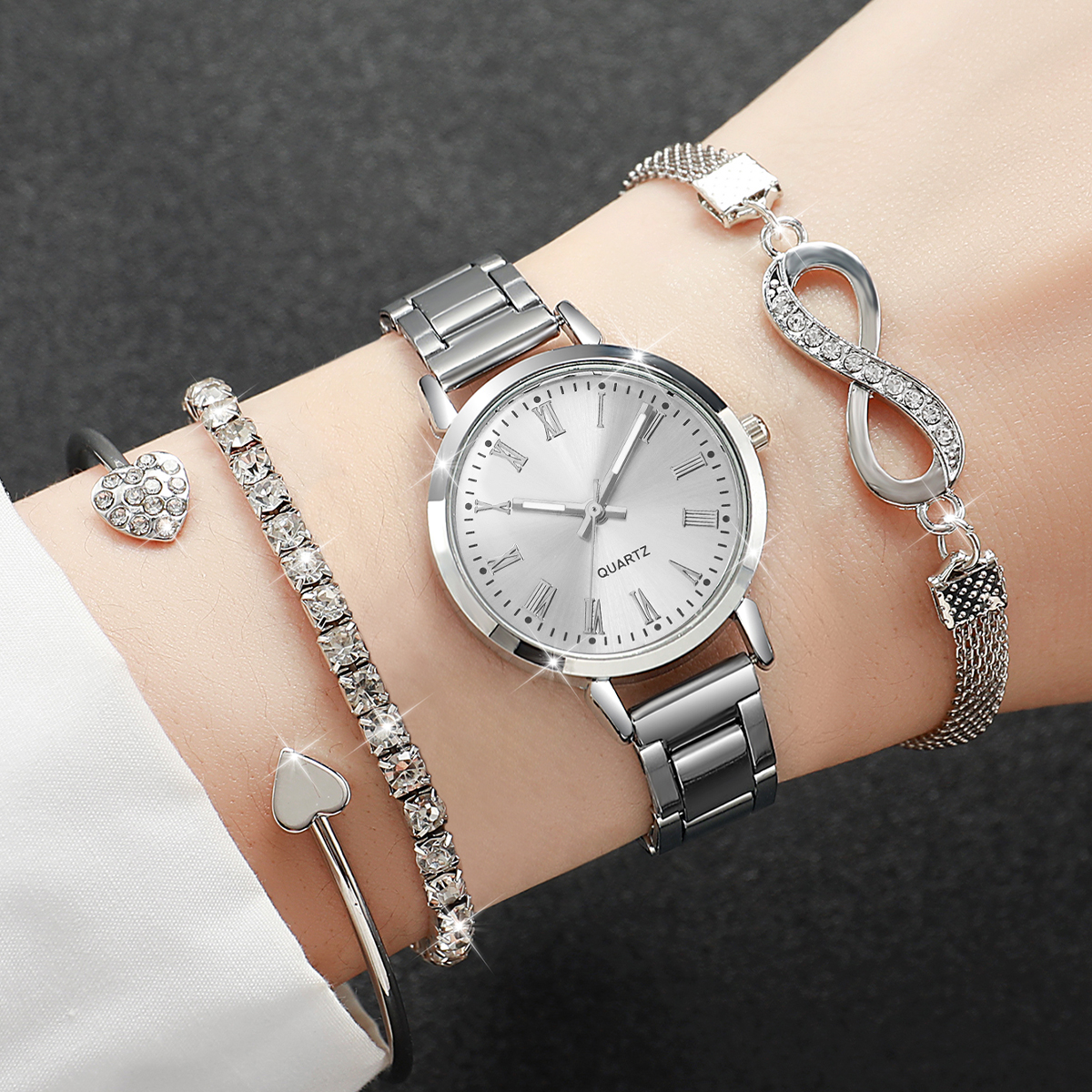 4PCS Fashion Women Watches Dia – Jewelry Diamond Watches recenzja i cena