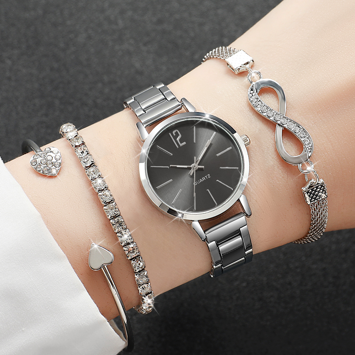 4PCS Fashion Women Watches Dia – Jewelry Diamond Watches recenzja i cena