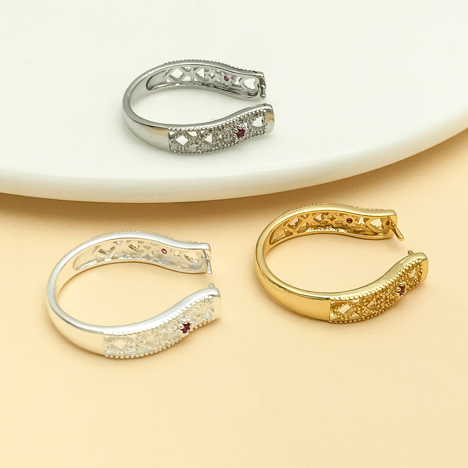 5pcs 18k gold-plated copper th – Gold Plated Ring recenzja i cena