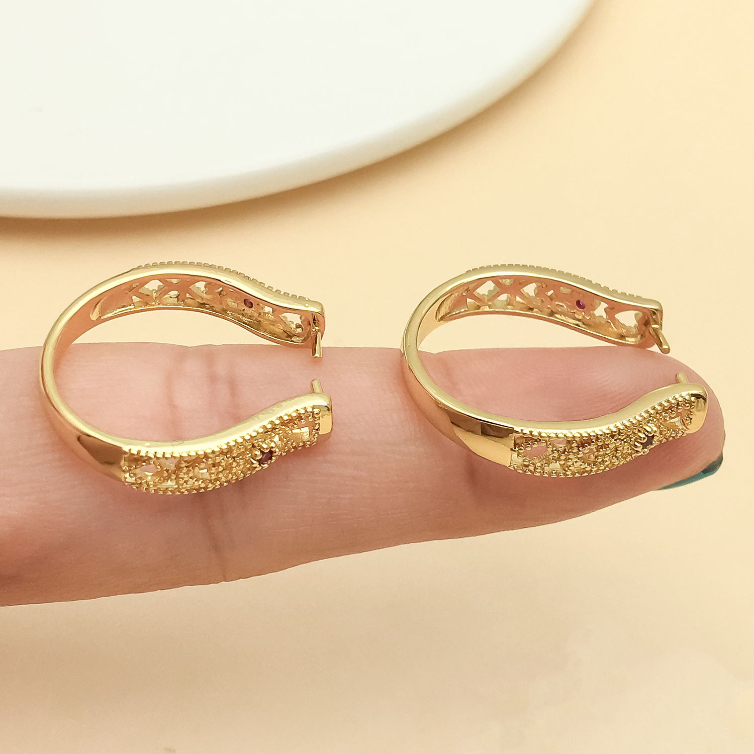 5pcs 18k gold-plated copper th – Gold Plated Ring recenzja i cena