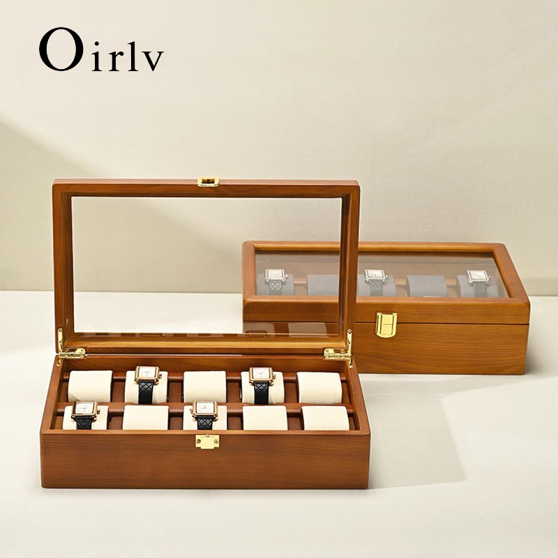 Oirlv 10 Grids Watch Box Woode – Mystery Jewelry Jar Watches recenzja i cena