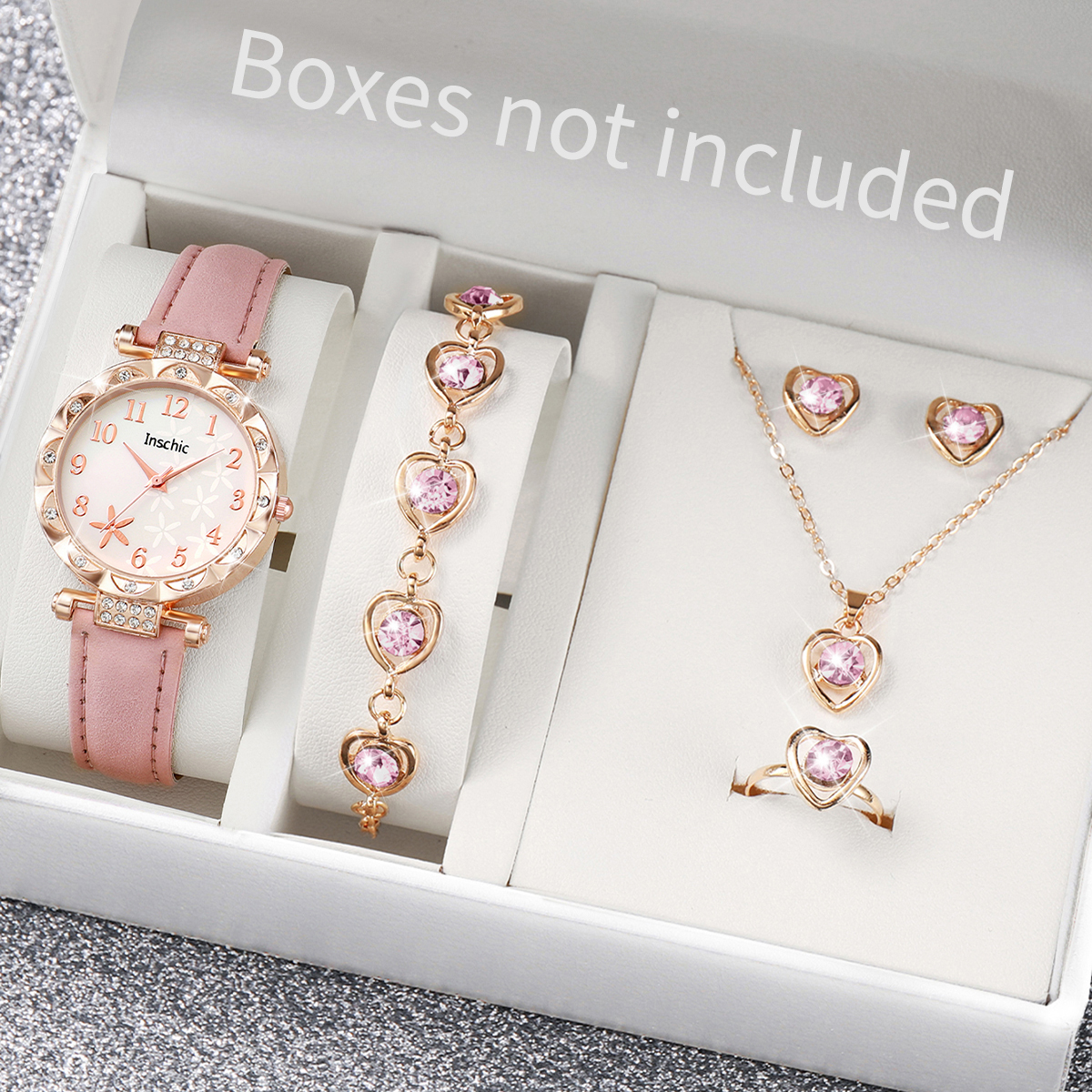 5/6PCS Fashion Rhinestone Wome – Mystery Jewelry Jar Watches recenzja i cena