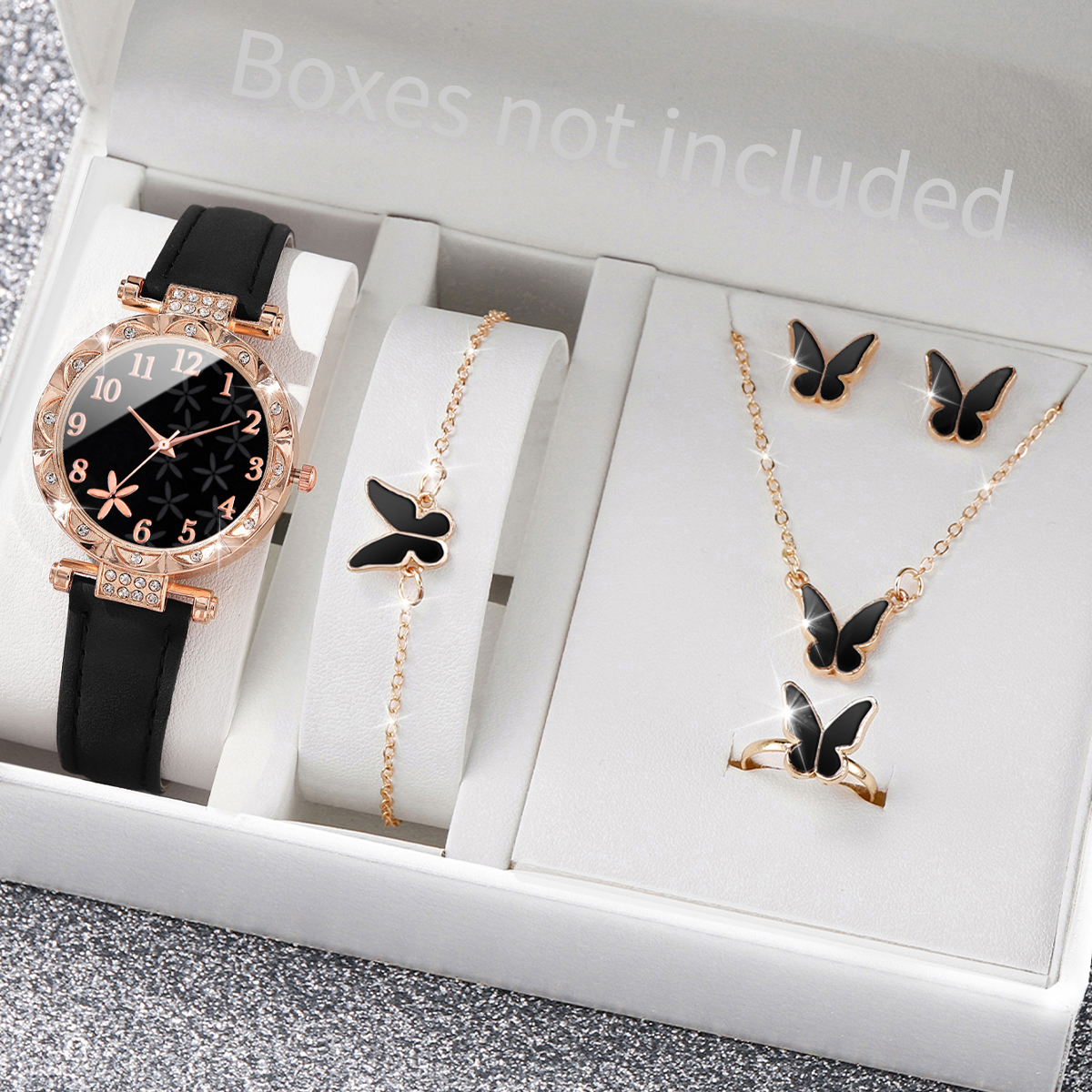 5/6PCS Fashion Rhinestone Wome – Mystery Jewelry Jar Watches recenzja i cena