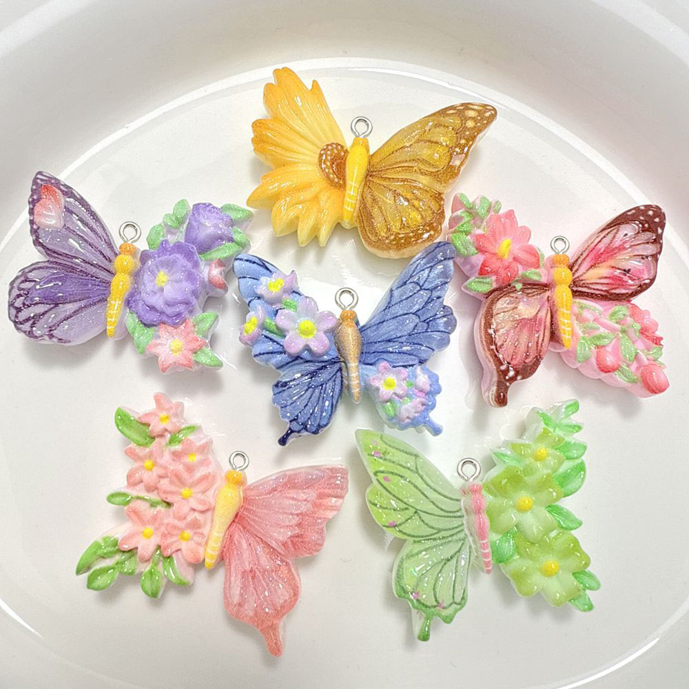 10pcs New Flower butterfly res – Butterfly Pendant Necklace recenzja i cena