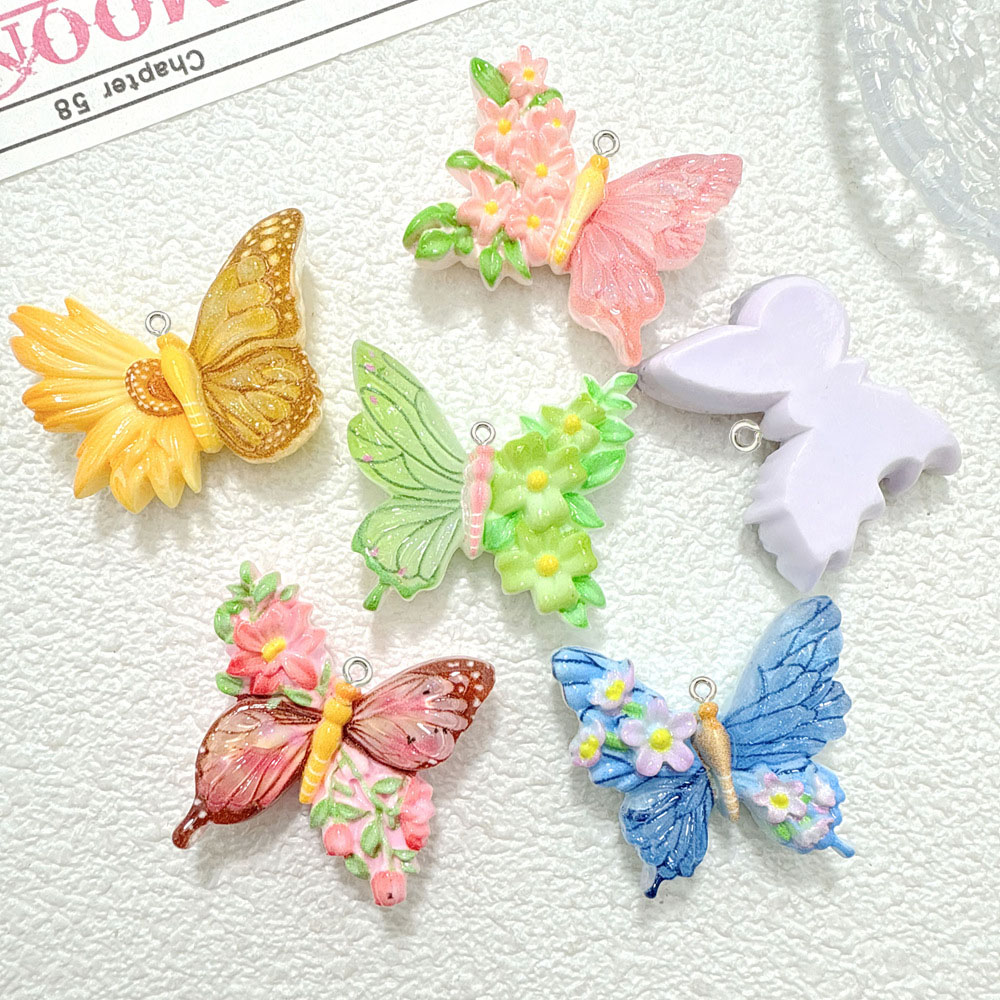 10pcs New Flower butterfly res – Butterfly Pendant Necklace recenzja i cena