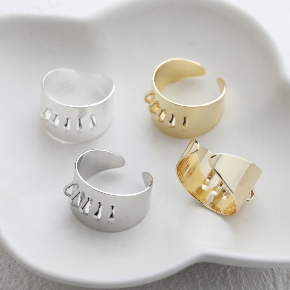 4PCS Brass Ring Settings with  – Gold Plated Ring recenzja i cena
