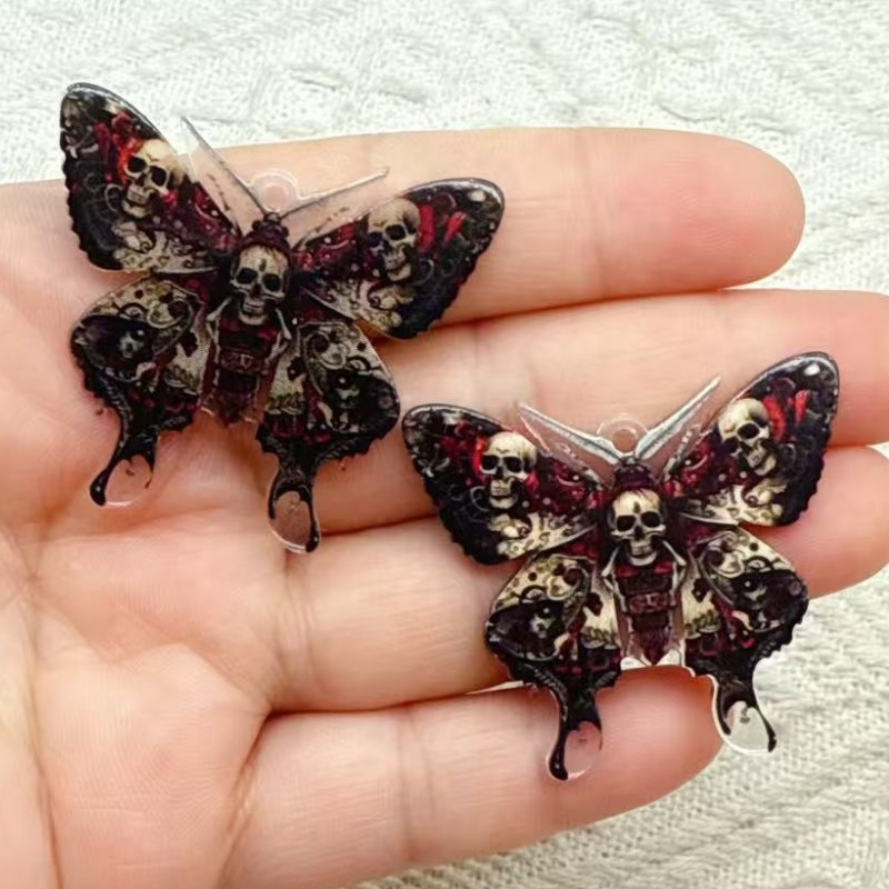 Gothic Dark Butterfly Acrylic  – Butterfly Pendant Necklace recenzja i cena