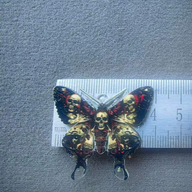 Gothic Dark Butterfly Acrylic  – Butterfly Pendant Necklace recenzja i cena