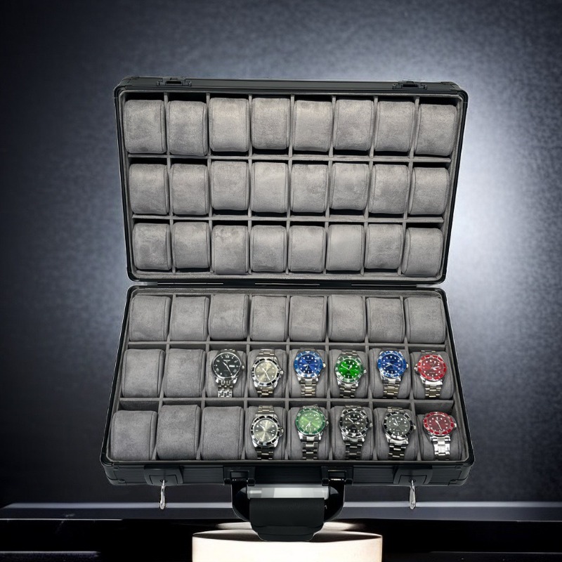 Aluminum Green Watch Box Mens  – Jewelry Rolex Watches recenzja i cena