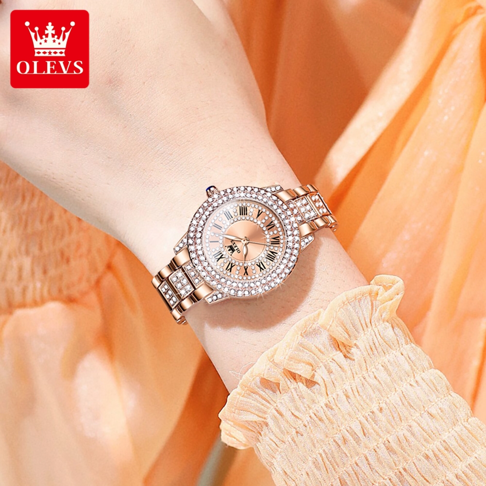 OLEVS 9943 Full Diamond Quartz – Jewelry Diamond Watches recenzja i cena