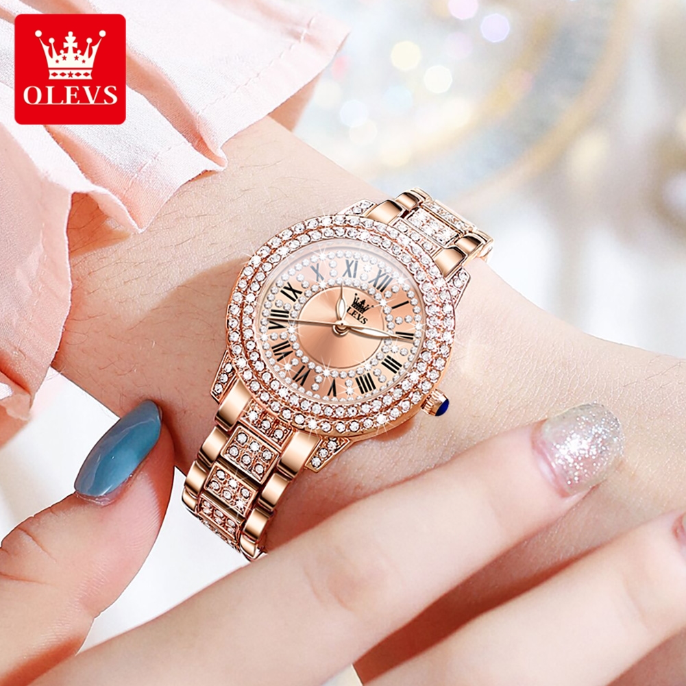 OLEVS 9943 Full Diamond Quartz – Jewelry Diamond Watches recenzja i cena