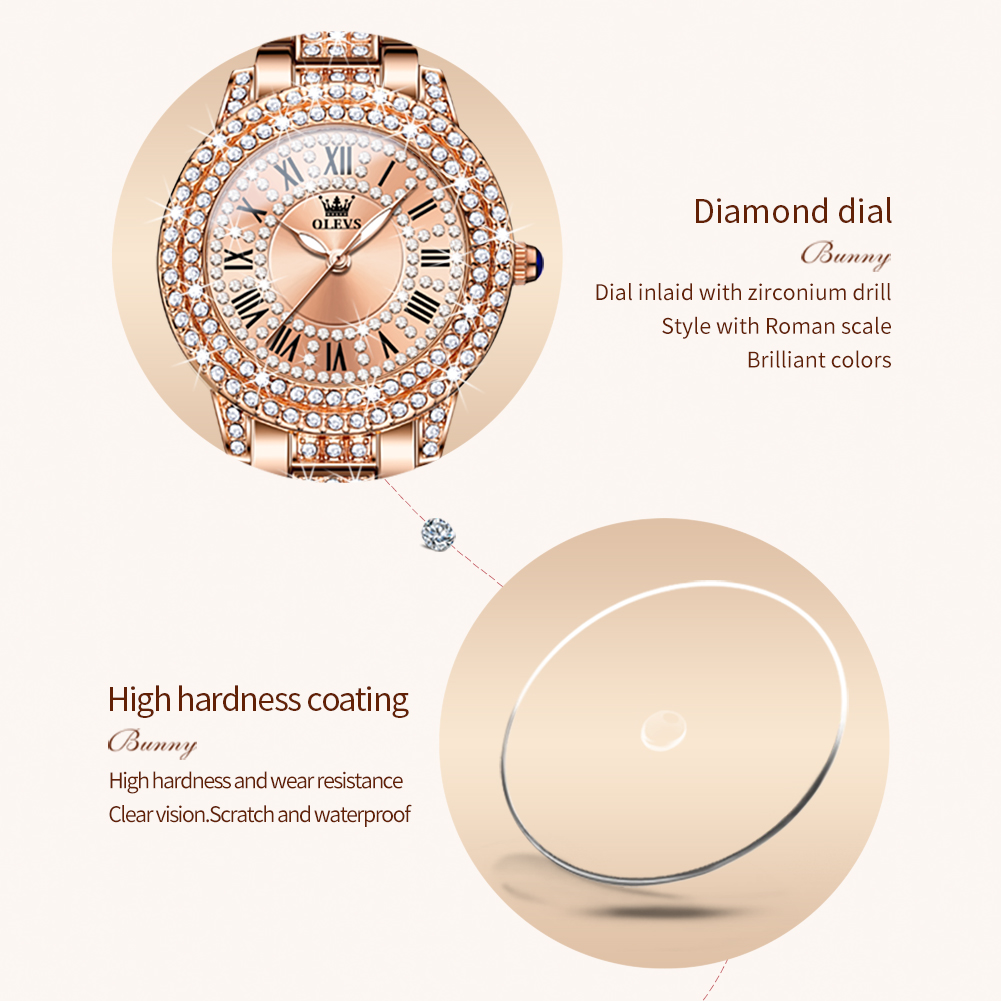 OLEVS 9943 Full Diamond Quartz – Jewelry Diamond Watches recenzja i cena