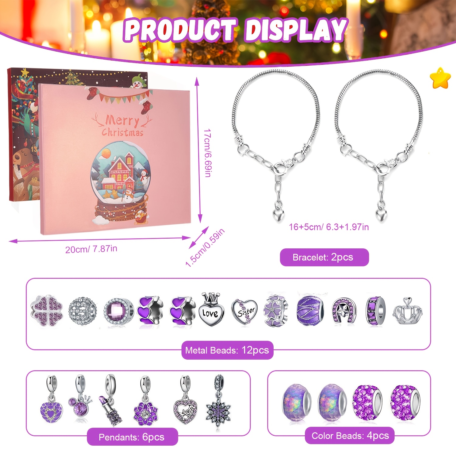 Christmas purple beads DIY jew – Fine Jewelry & Watches Photos recenzja i cena