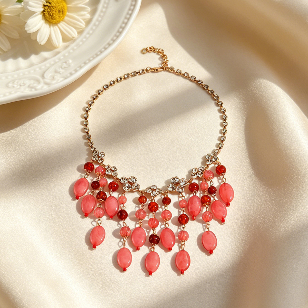 Trendy Pink Red Teardrop Beade – Jewelry & Watches Bench recenzja i cena