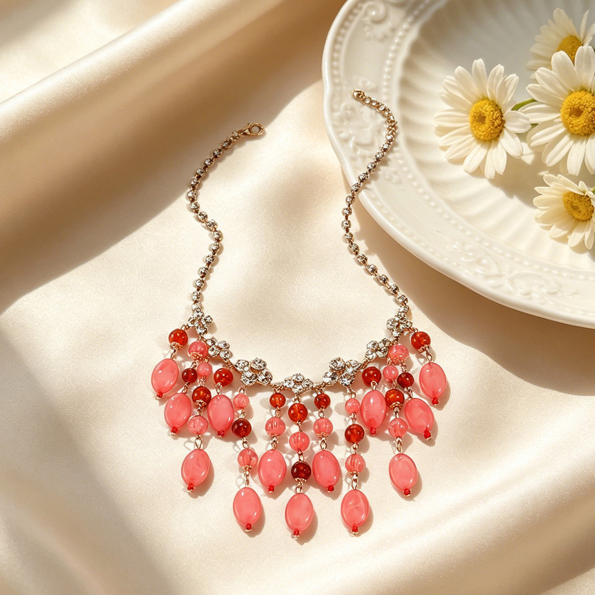 Trendy Pink Red Teardrop Beade – Jewelry & Watches Bench recenzja i cena