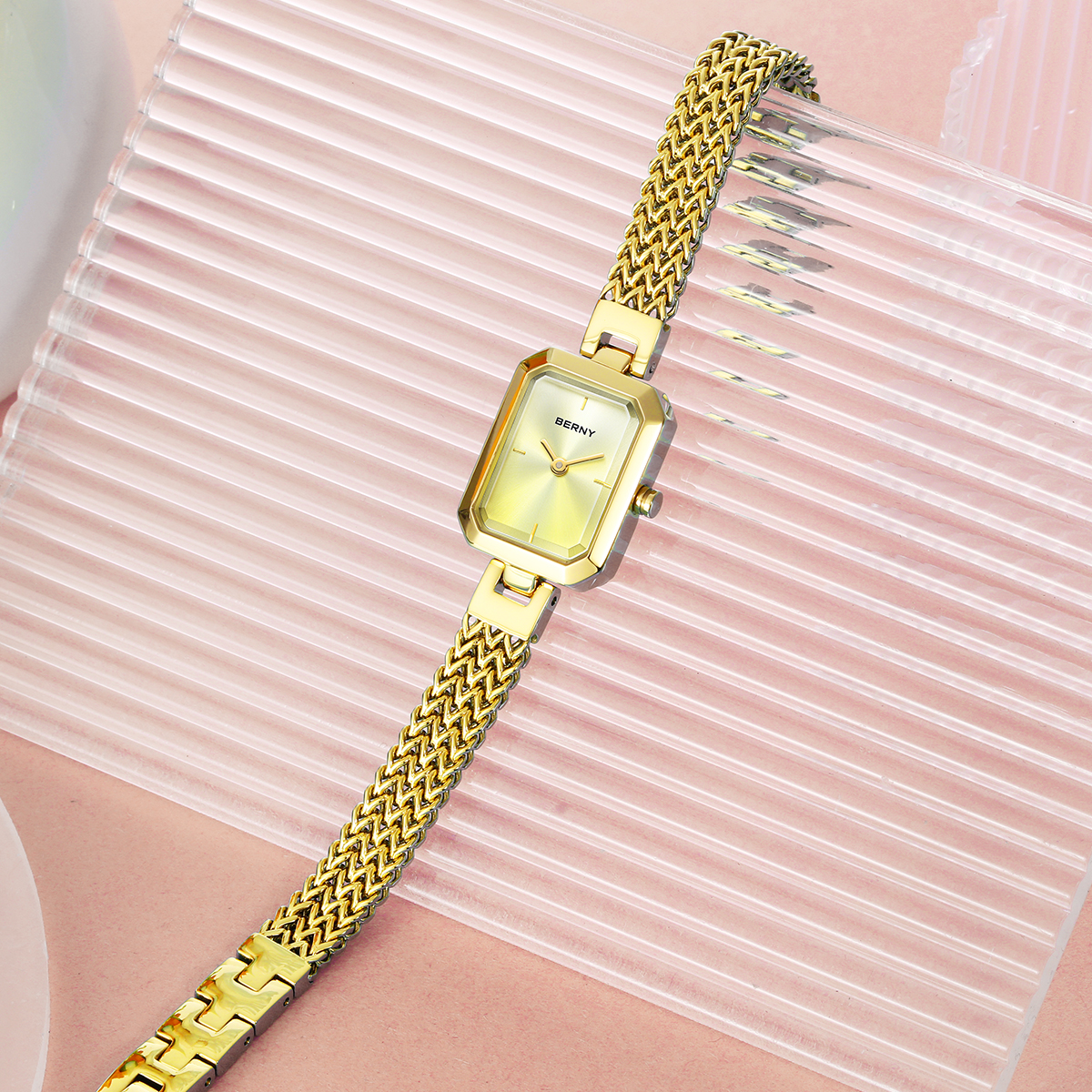 BERNY Gold Watch for Women Min – Mystery Jewelry Jar Watches recenzja i cena