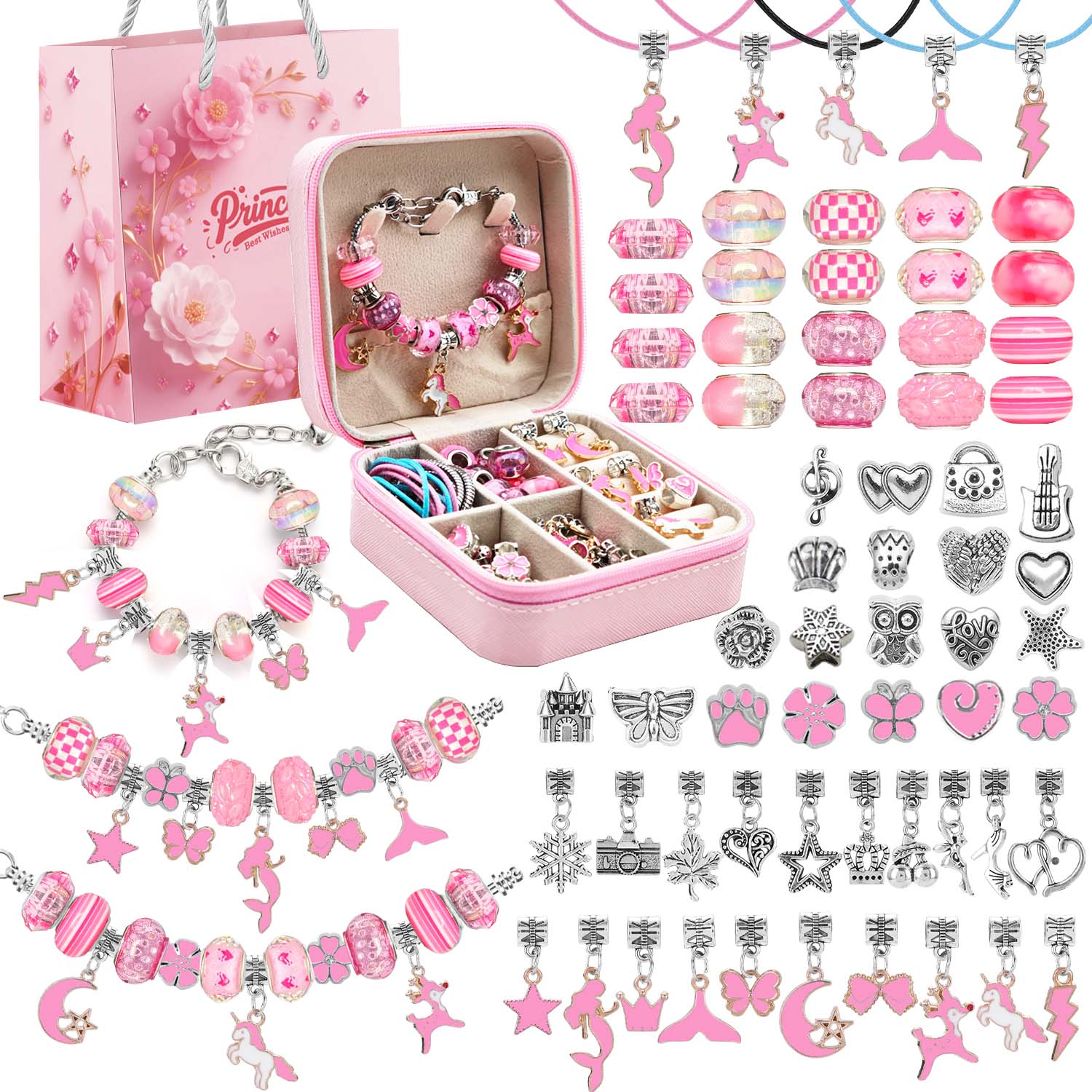68pcs pink beaded jewelry set, – Fine Jewelry & Watches Photos recenzja i cena