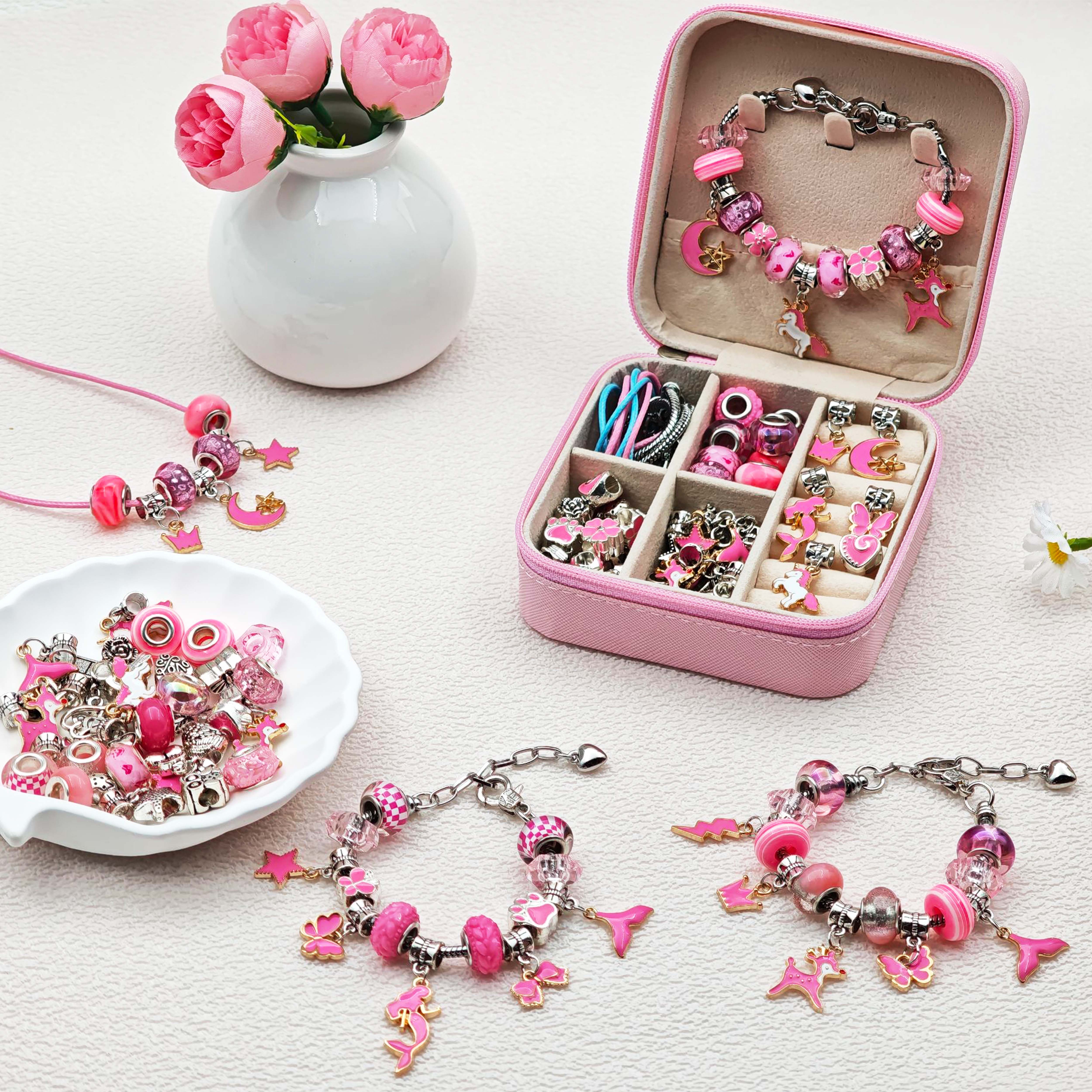 68pcs pink beaded jewelry set, – Fine Jewelry & Watches Photos recenzja i cena