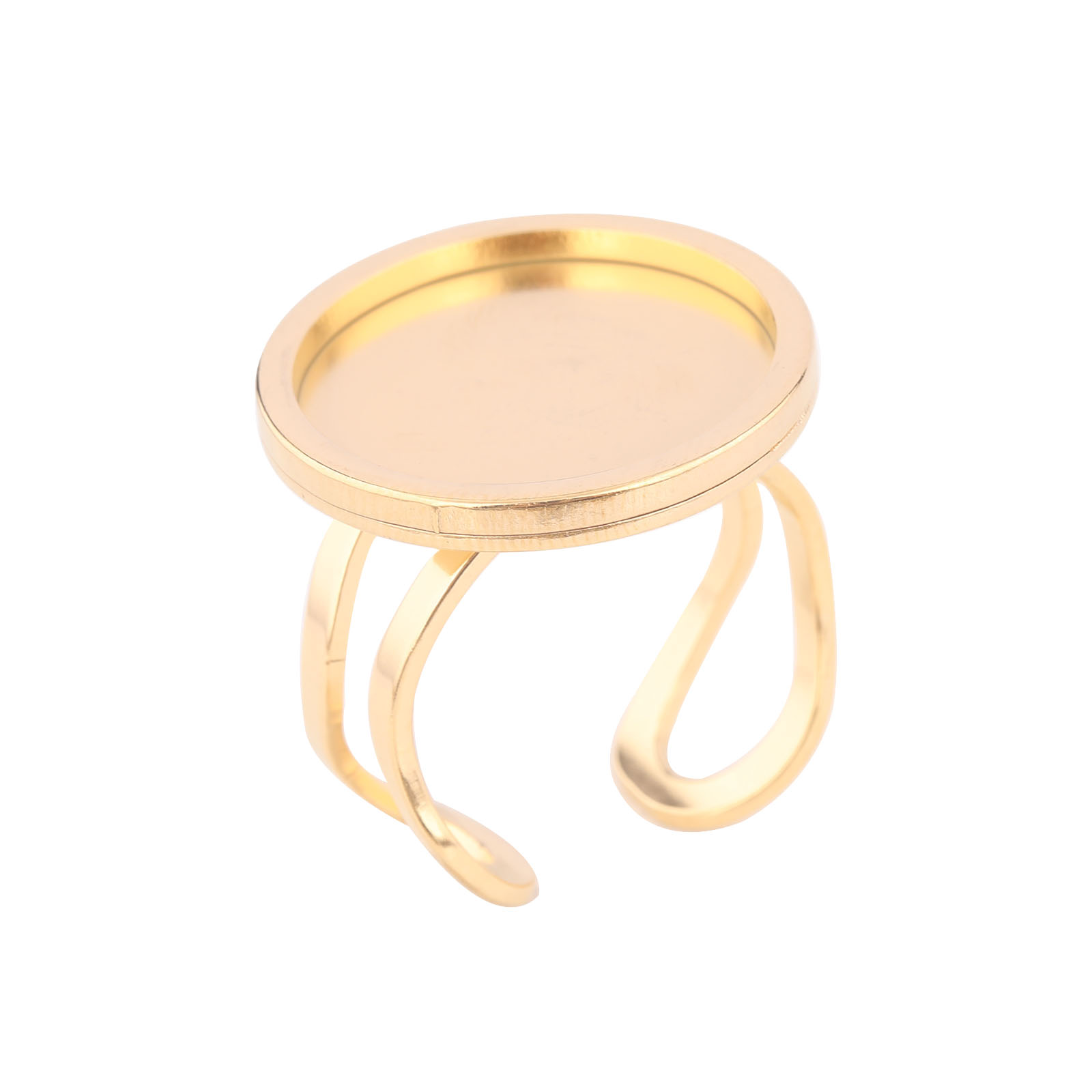 5pcs 18mm Round Cabochon Ring  – Gold Plated Ring recenzja i cena