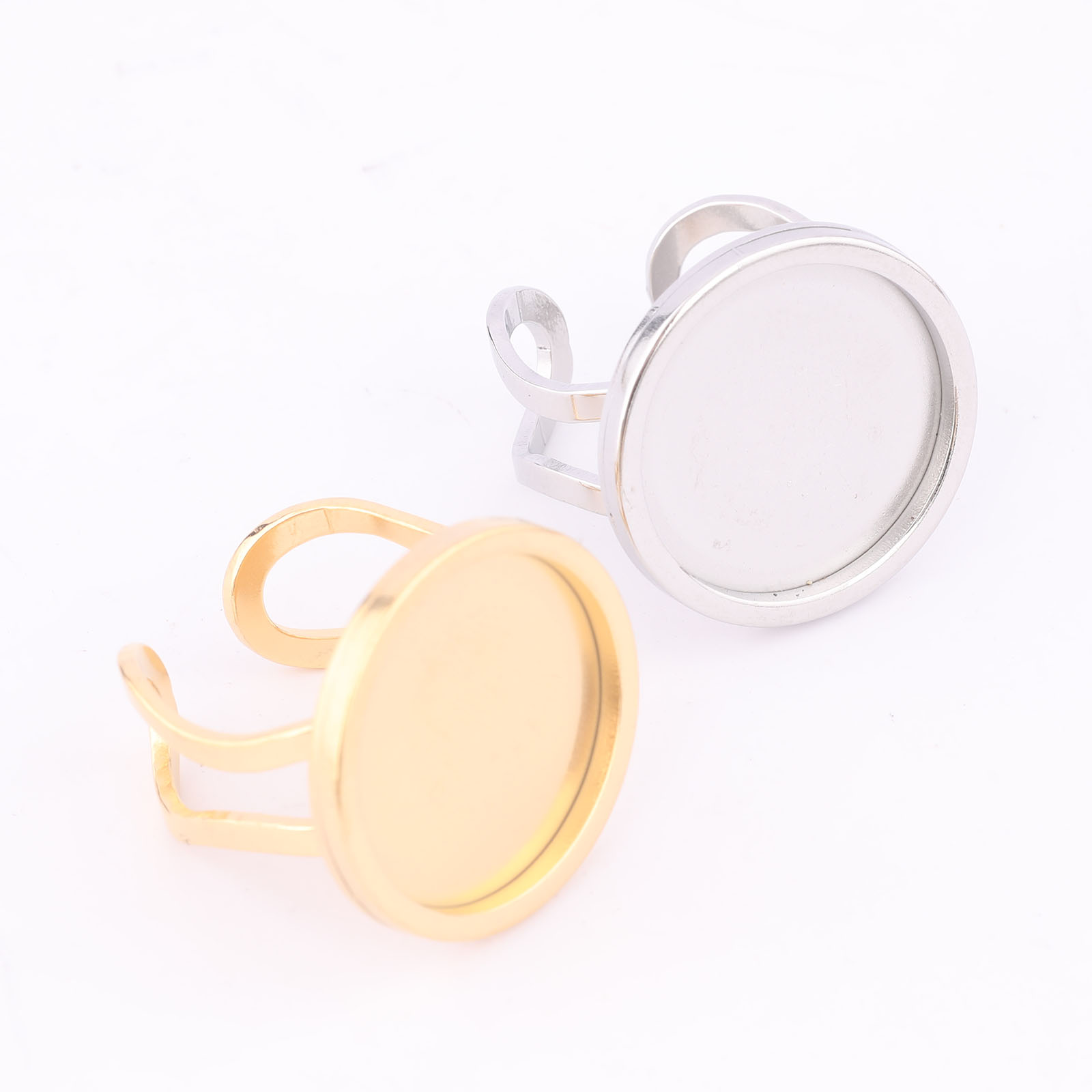 5pcs 18mm Round Cabochon Ring  – Gold Plated Ring recenzja i cena