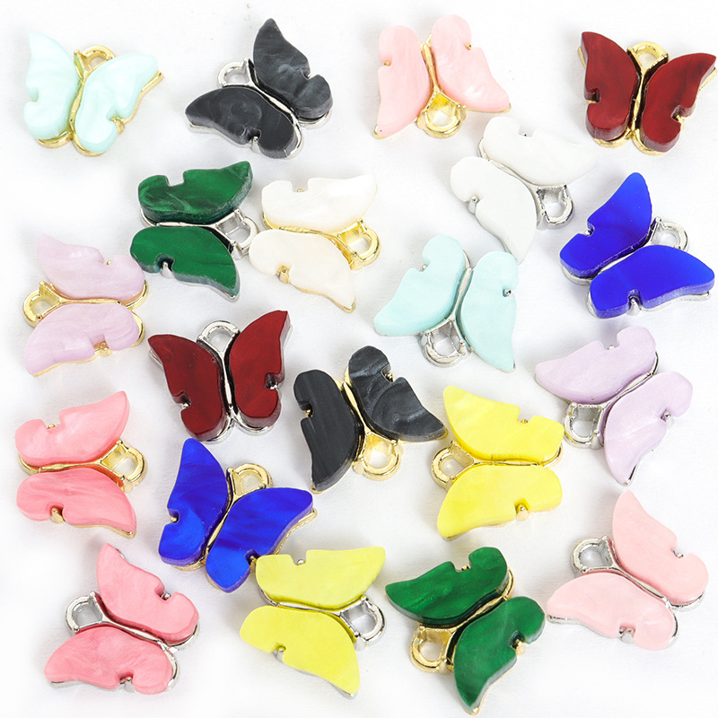 6/7/8Colorful acrylic butterfl – Butterfly Pendant Necklace recenzja i cena